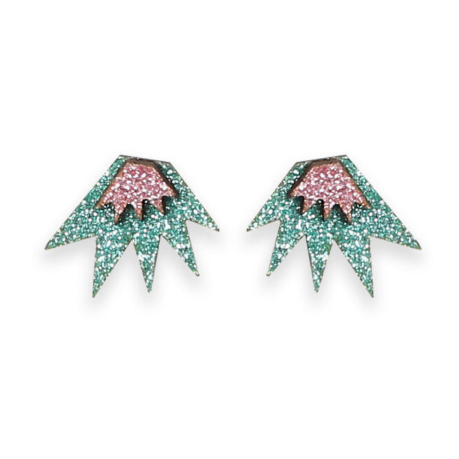Kam Creates | Bang Bang Mini Studs (Jade & Baby Pink)