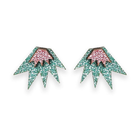 Kam Creates | Bang Bang Mini Studs (Jade & Baby Pink)