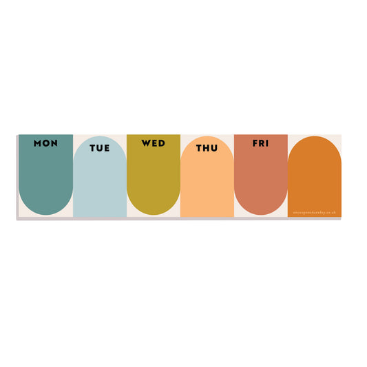 Keyboard Weekly Planner Pad | Nature Arches