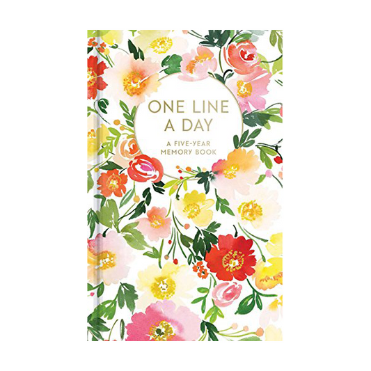 Book of One Line a Day | A 5 Year Memory Book (Floral)