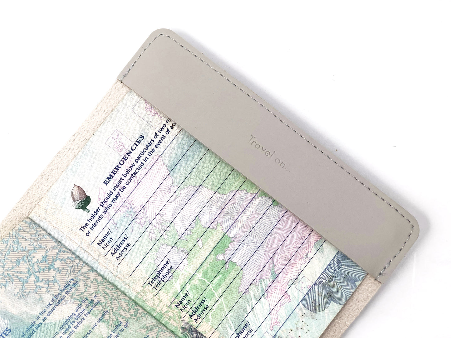 Chasing Threads | Grey Vegan Leather DIY Passport Cover | Sew Where You've Been