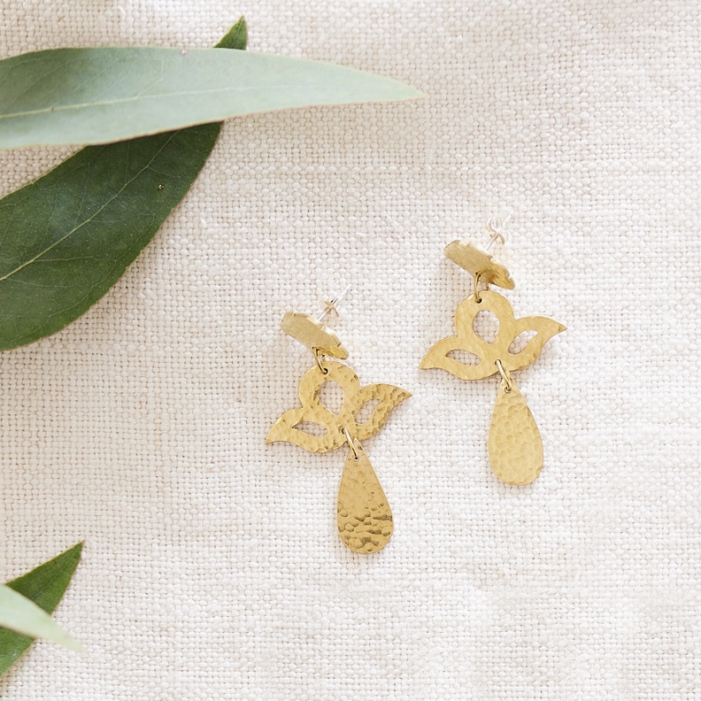 Just Trade | Peacock Raindrop Studs