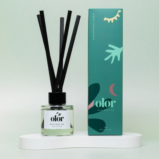 Olor | Mini Reed Diffuser | Wild Mint Tea