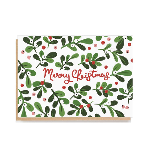 Greetings Card | Merry Christmas Mistletoe