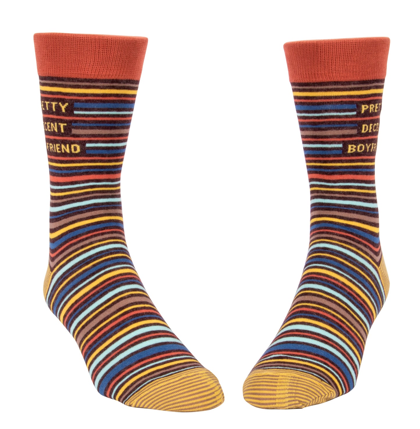 Blue Q | Mens Crew Socks | Pretty Decent Boyfriend
