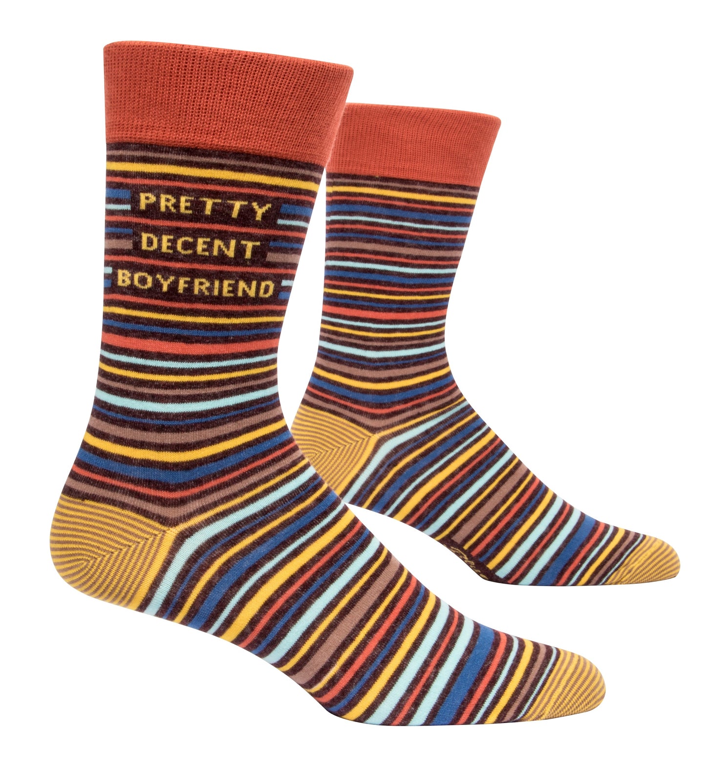 Blue Q | Mens Crew Socks | Pretty Decent Boyfriend