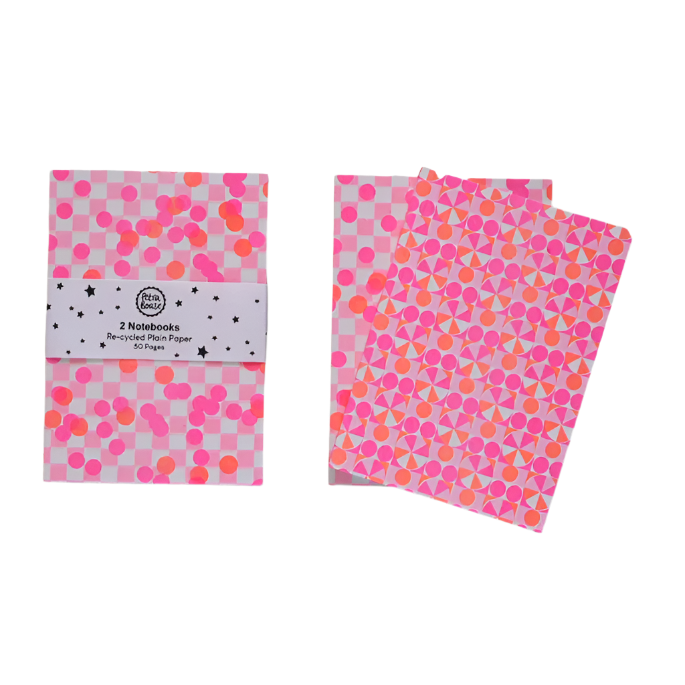 Petra Bose | Set of 2 Notebooks | Orange & Hot Pink