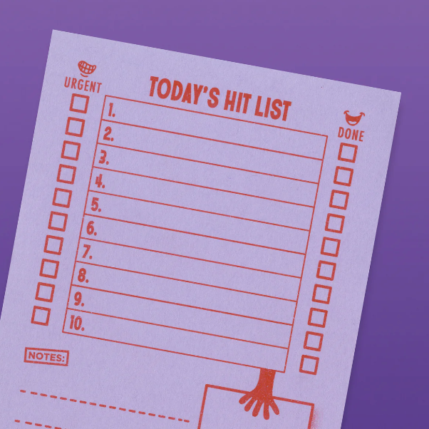 Risotto Studio | Today's Hit List | Lilac Notepad