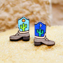 Silly Loaf | Cowboy Boots Stud Earrings