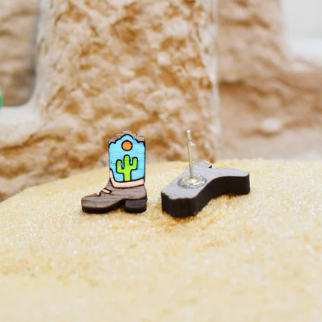 Silly Loaf | Cowboy Boots Stud Earrings
