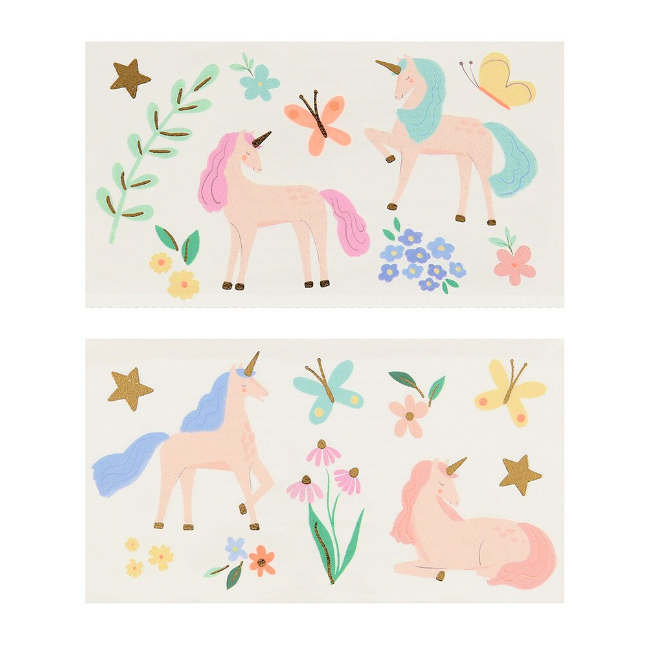 Meri Meri | Tattoo Large | Unicorns, Flowers & Butterflies