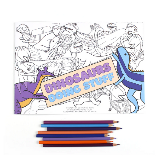 Dinosaurs Doing Stuff | Colouring Book