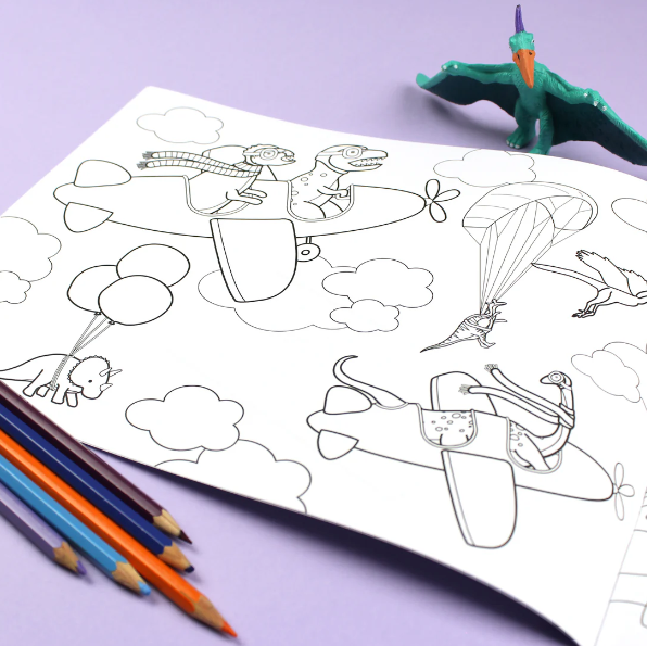Dinosaurs Doing Stuff | Colouring Book