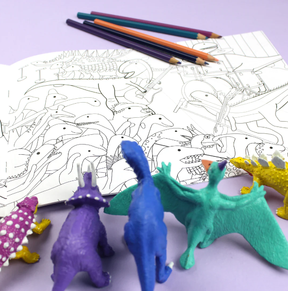 Dinosaurs Doing Stuff | Colouring Book
