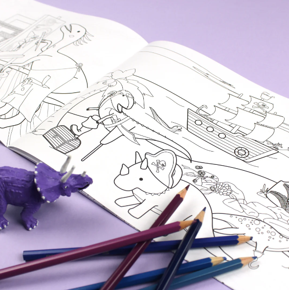 Dinosaurs Doing Stuff | Colouring Book