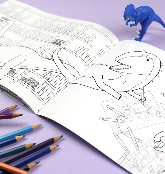 Dinosaurs Doing Stuff | Colouring Book