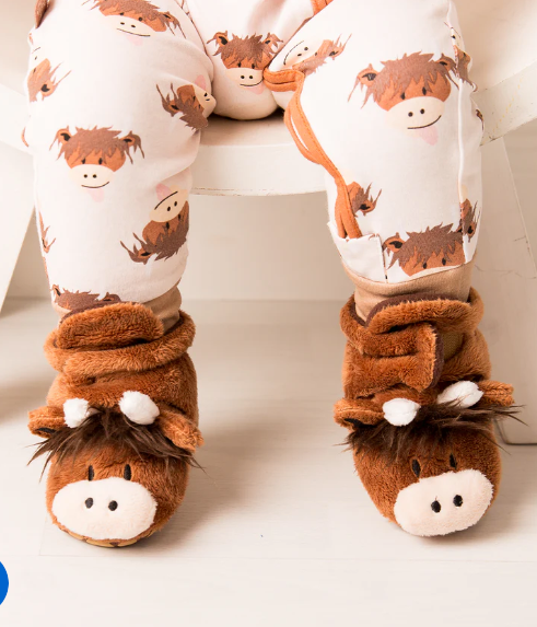 Blade & Rose | Neutral Hamish Highland Cow Booties