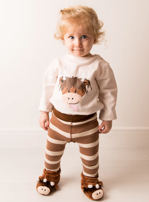 Blade & Rose | Neutral Hamish Highland Cow Booties