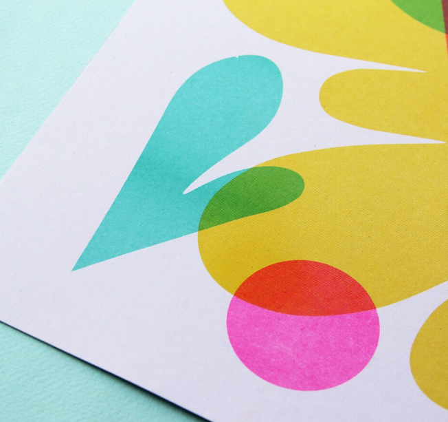 Abby Sumner | A4 Risograph Print | Petals