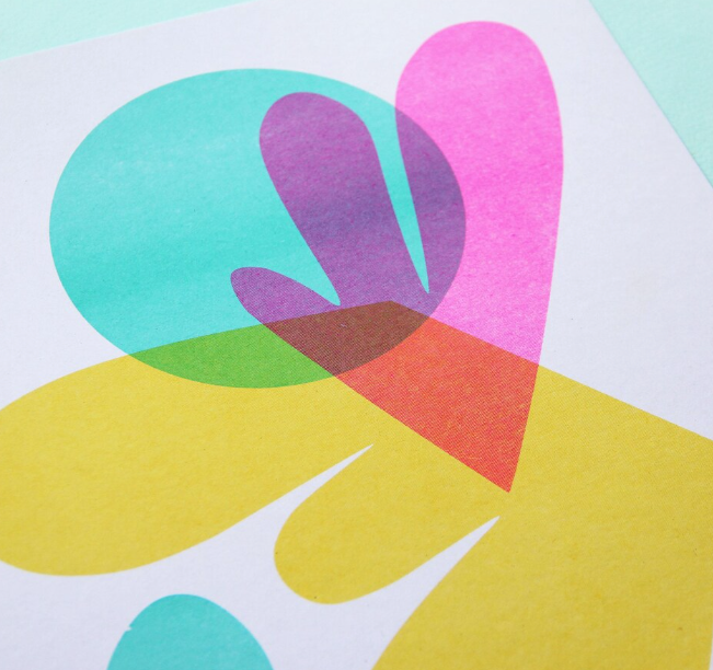 Abby Sumner | A4 Risograph Print | Petals