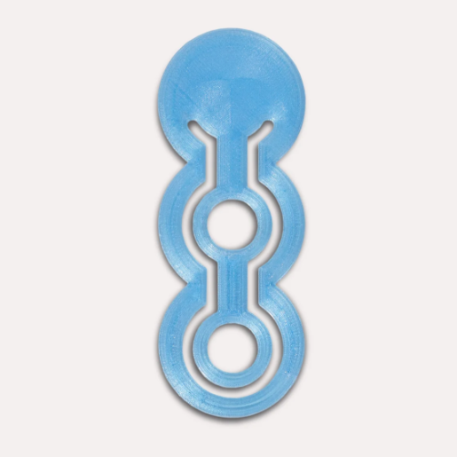 The Completist | Casetta 3D Printed Bookmark | Translucent Blue