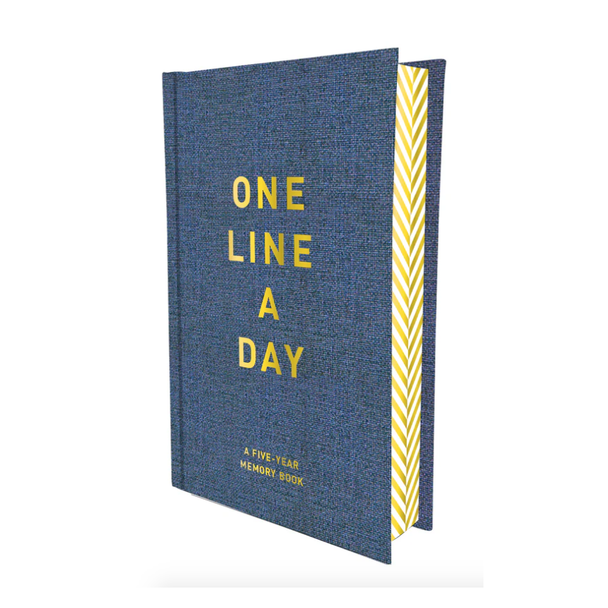 Book of One Line a Day | A 5 Year Memory Book | Denim