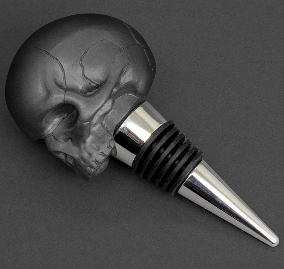 Death By Wine | Skull Bottle Stopper