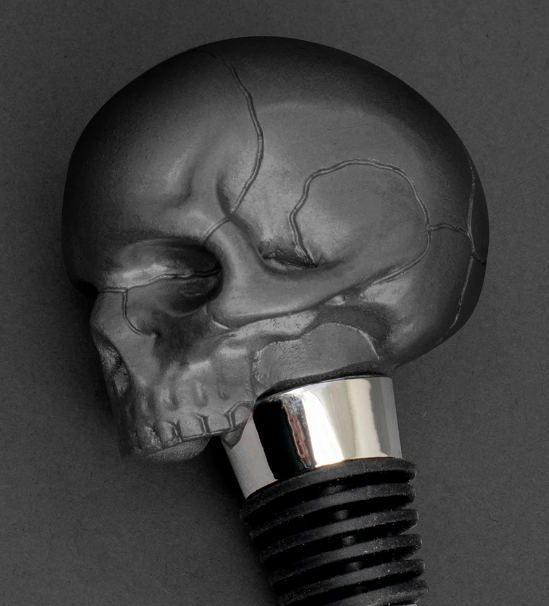 Death By Wine | Skull Bottle Stopper