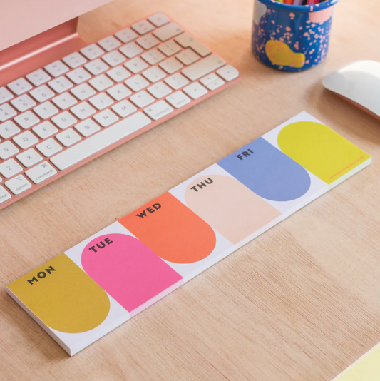 Good Tuesday | Keyboard Weekly Planner Pad | Bright Arches