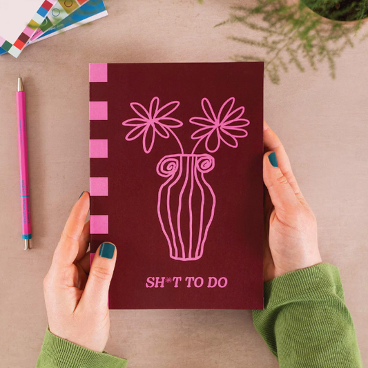 Good Tuesday | A5 Notebook | Hot Pink Bloom