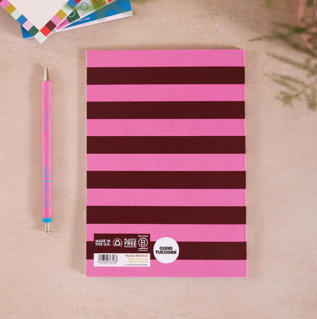 Good Tuesday | A5 Notebook | Hot Pink Bloom