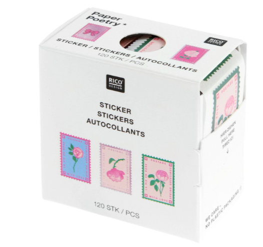 Rico | Paper Poetry | Mini Sticker Roll | La Vie En Rose Stamps