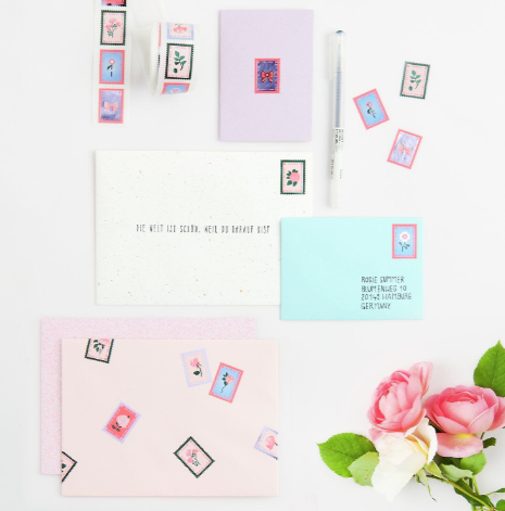 Rico | Paper Poetry | Mini Sticker Roll | La Vie En Rose Stamps