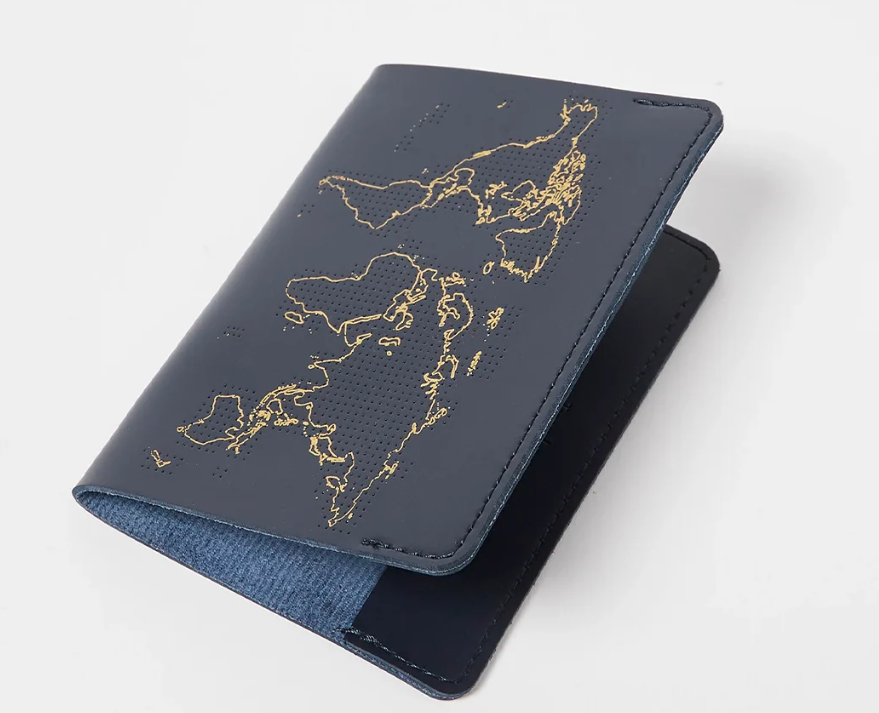 Chasing Threads | Navy Vegan Leather DIY Passport Cover | Sew Where You've Been