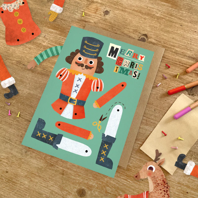Emily Nash | Split Pin Puppet Card | Nutcracker