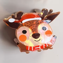Hair Claw | Christmas | Reindeer Face