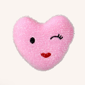 Rice | Heart Sponge | Pink