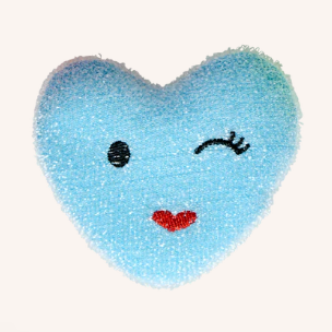 Rice | Heart Sponge | Blue
