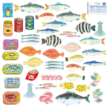 Greeting Life Inc. | Haco Sticker Box | Seafood