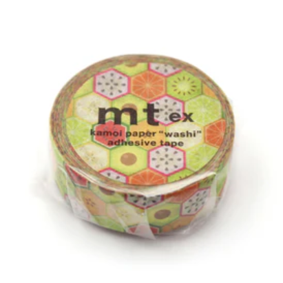 mt ex | Washi Tape | Hexagon Fruits