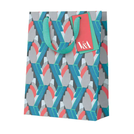 Ohh Deer x V & A | Small Gift Bag | Playful Geometrics Deco Mint