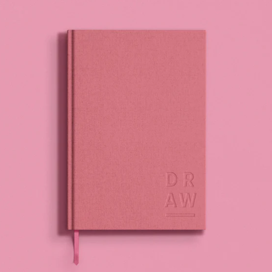 1973 | Hard Cover Blank Canvas Sketchbook | Pink