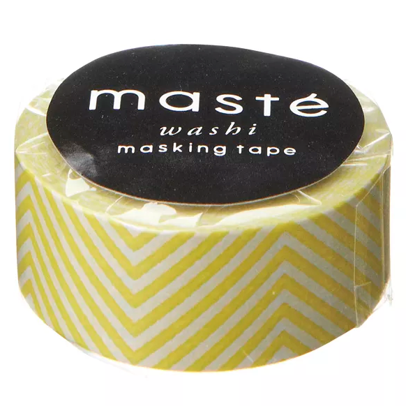 Maste | Washi Tape | Yellow Chevrons
