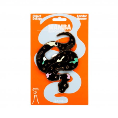 Helio Ferretti | Snake Magnetic Bottle Opener | Black