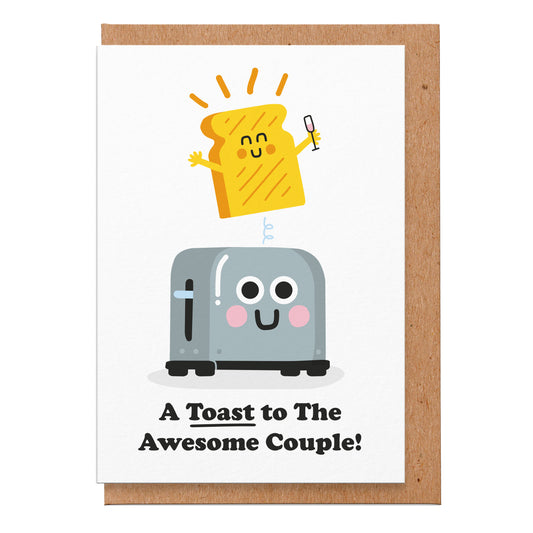 Greetings Card | "A Toast to The Awesome Couple"