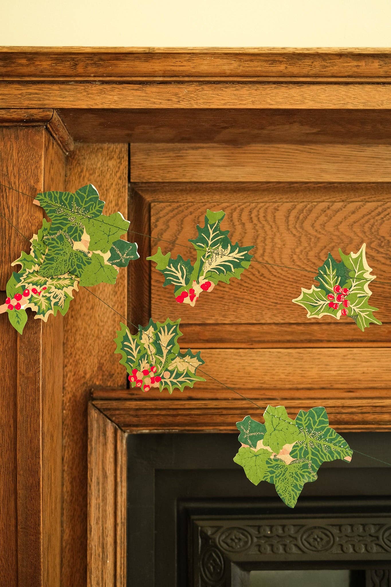 East End Press | Sewn Paper Garland | Holly & Ivy