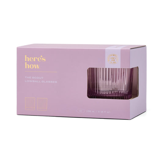 Designworks Collective | The Scout Lowball Glass - Set of 2 | Lilac