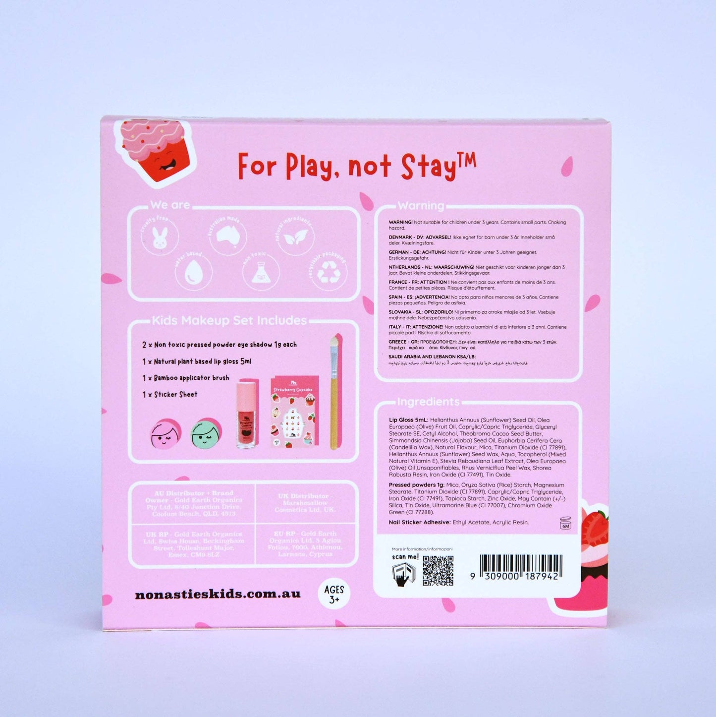 No Nasties | Strawberry Cupcake Gift Set