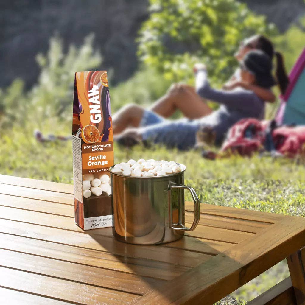 GNAW Chocolate | Hot Chocolate Spoon With Marshmallows | Seville Orange