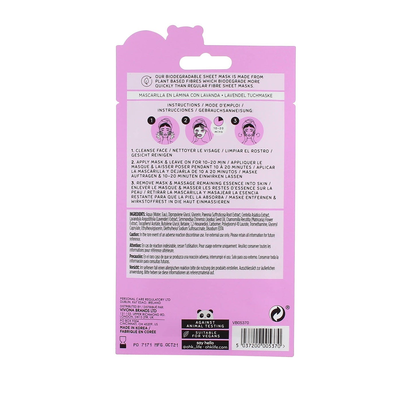 Oh K! | Sheet Mask Lavender